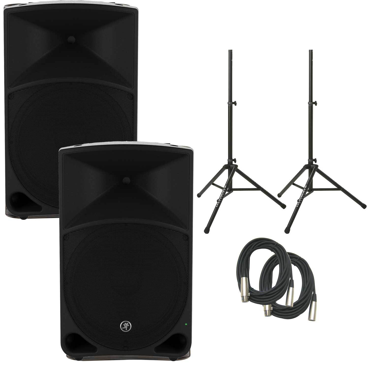 Mackie Thump 15 Powered Speakers (2) with Stands & Cables - PSSL ProSound and Stage Lighting
