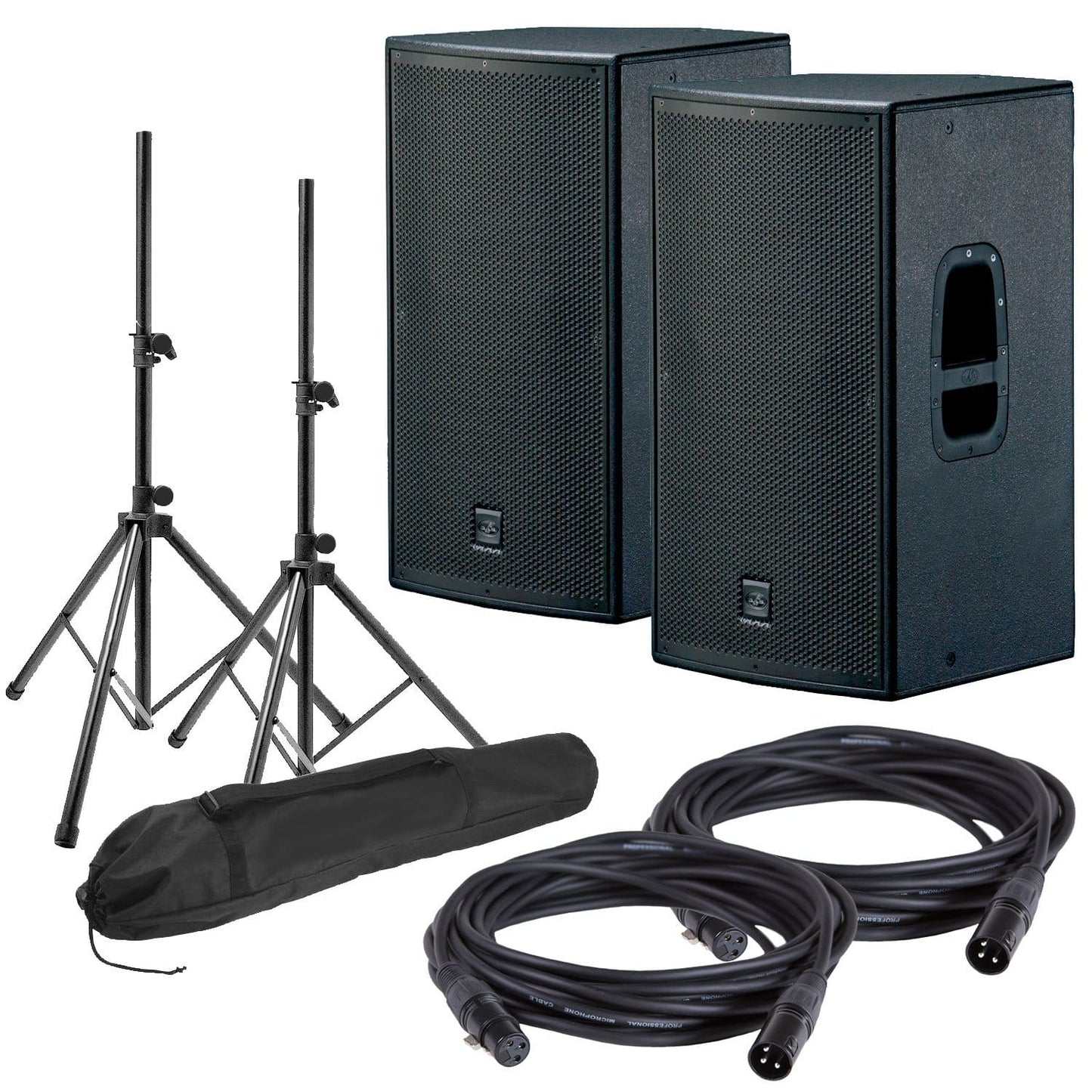 DAS Action 15A Powered Speakers with Stands & Cables - PSSL ProSound and Stage Lighting