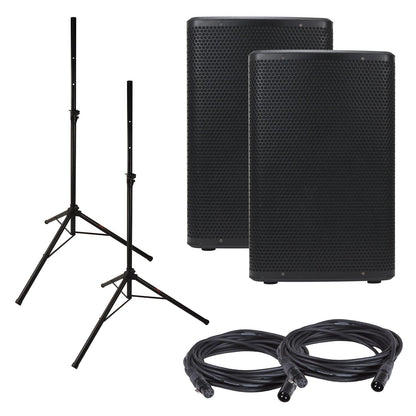 American Audio CPX12A Powered Speakers (2) with Stands & Cables - PSSL ProSound and Stage Lighting