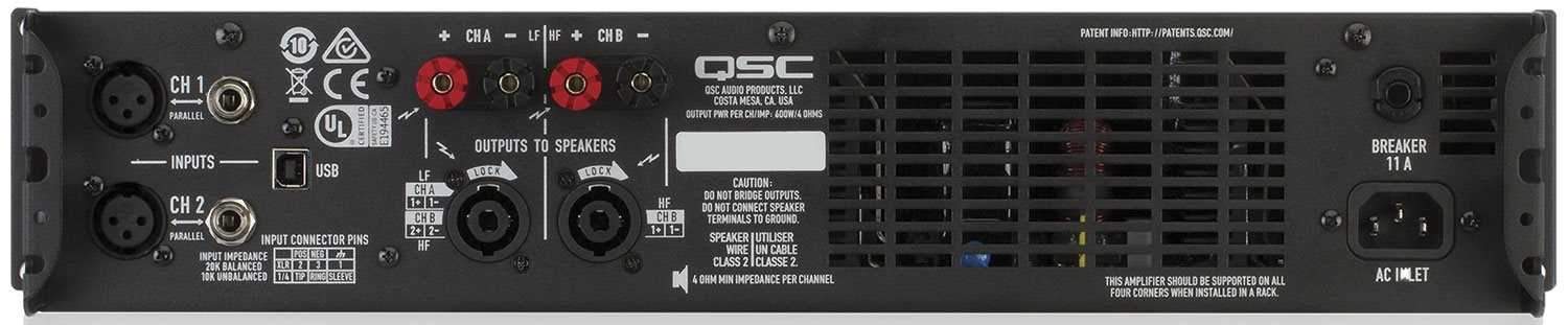 QSC E10 10-Inch Passive Speakers (2) & GXD4 Power Amp - PSSL ProSound and Stage Lighting