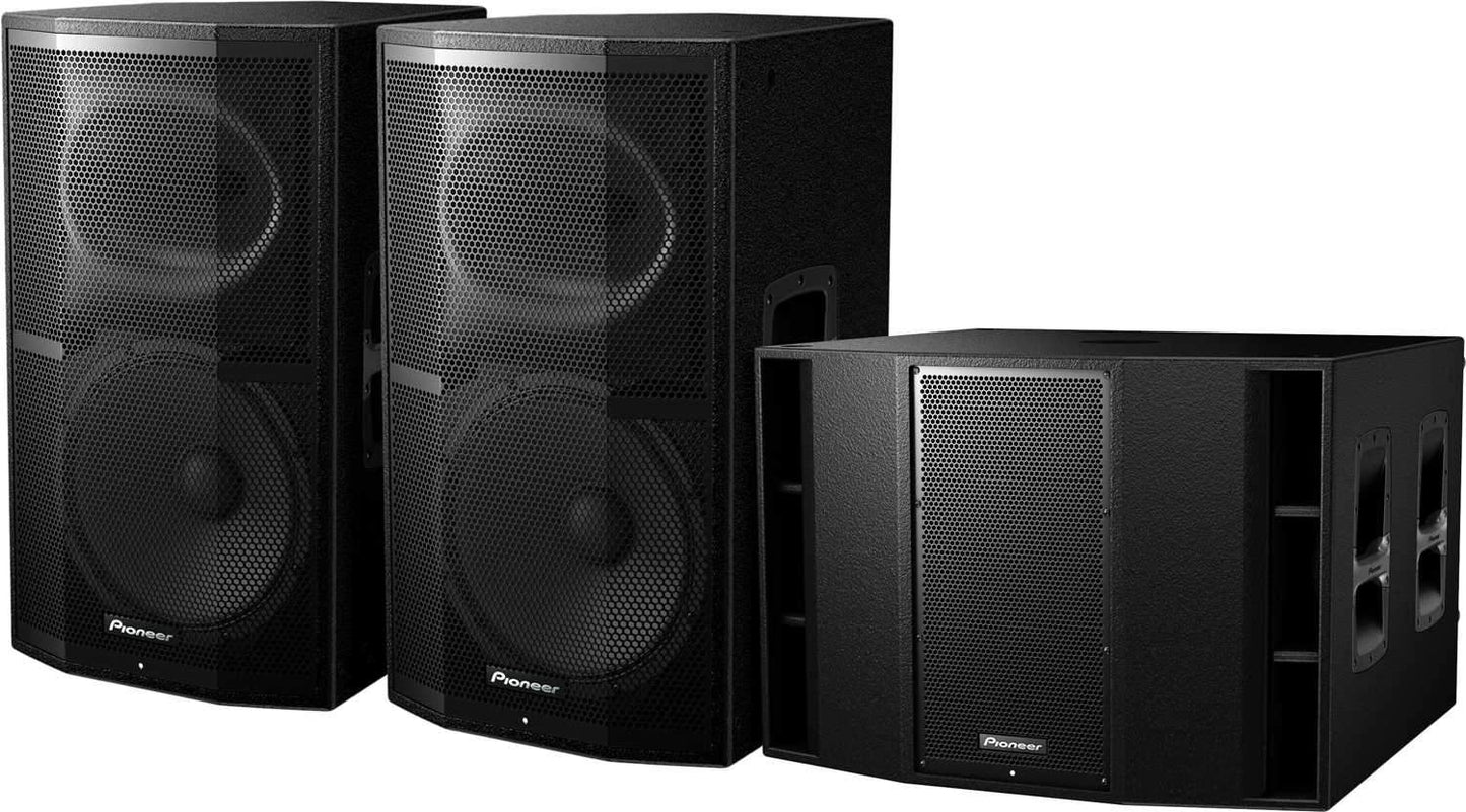 Pioneer XPRS12 12" Powered Speakers (2) & XPRS215S Powered Subwoofer - PSSL ProSound and Stage Lighting