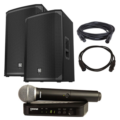 Electro-Voice EKX-15P Speakers (2) with Shure BLX24-PG58 - PSSL ProSound and Stage Lighting