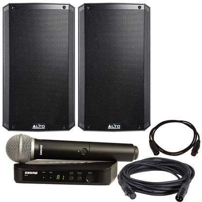 Alto Professional TS212W Powered Speakers (2) with Shure BLX24-PG58 - PSSL ProSound and Stage Lighting