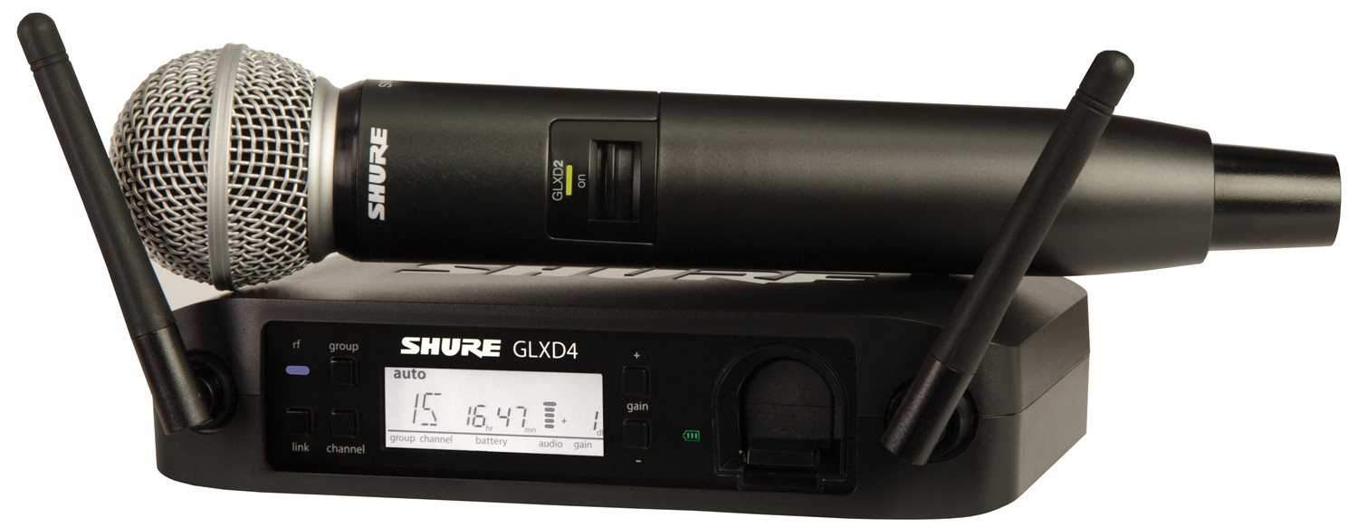 Bose F1 812 Powered Speakers Pair with Shure GLXD24-PG58 Wireless Mic - PSSL ProSound and Stage Lighting