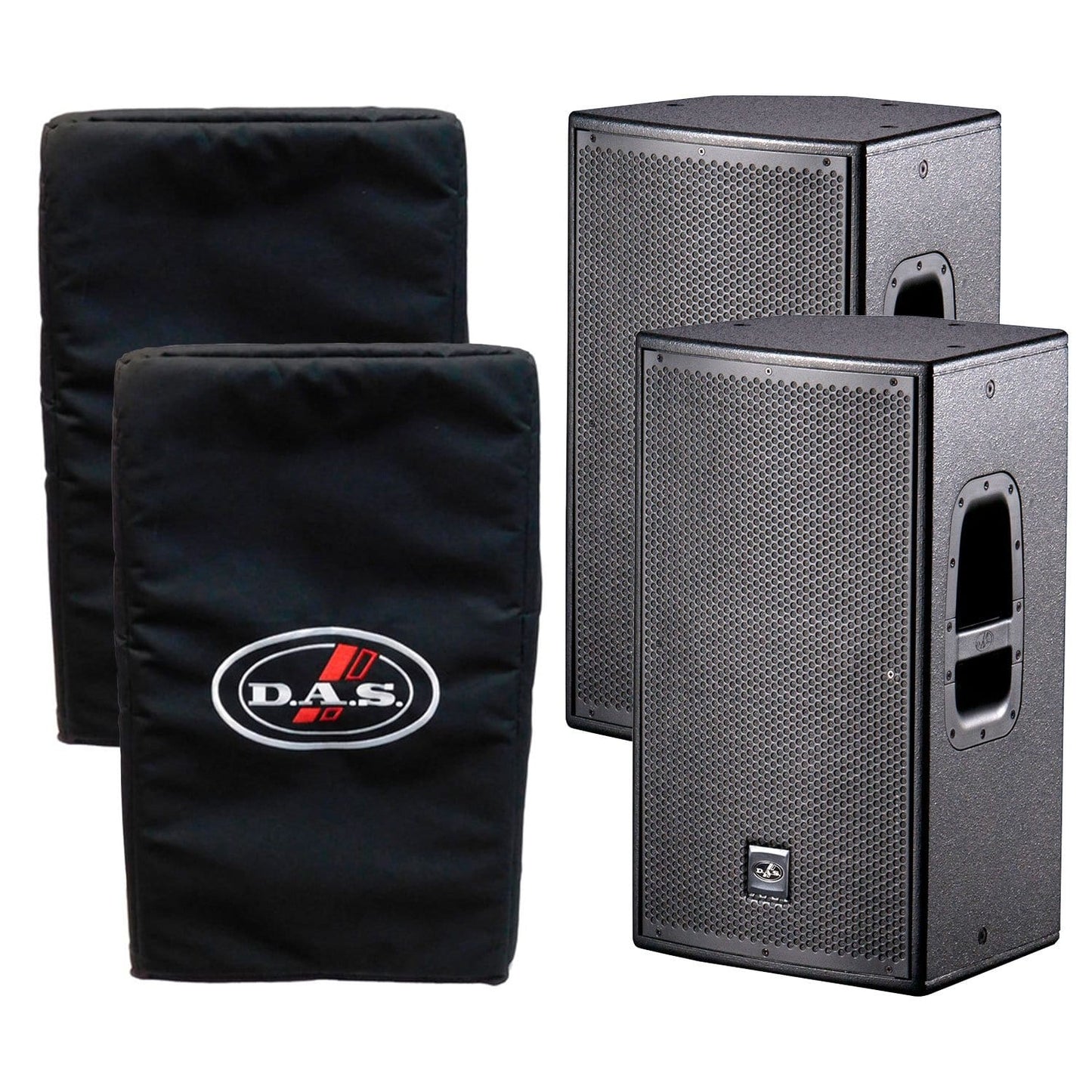 DAS Action 12A 12-Inch Powered Speaker Pair with Covers - PSSL ProSound and Stage Lighting