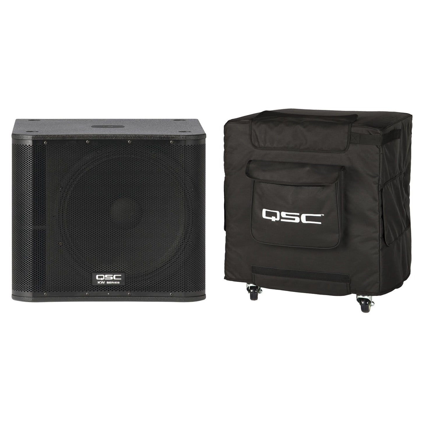 QSC KW181 18-Inch Powered Subwoofer with Cover - PSSL ProSound and Stage Lighting
