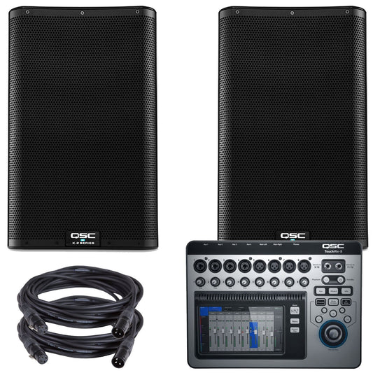 QSC K10.2 10-inch Powered Speakers with TouchMix 8 Mixer - PSSL ProSound and Stage Lighting