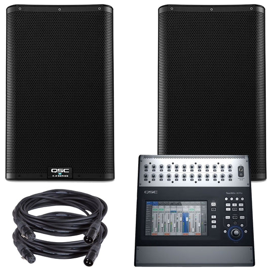 QSC K10.2 10-inch Powered Speakers with TouchMix 30 Mixer - PSSL ProSound and Stage Lighting