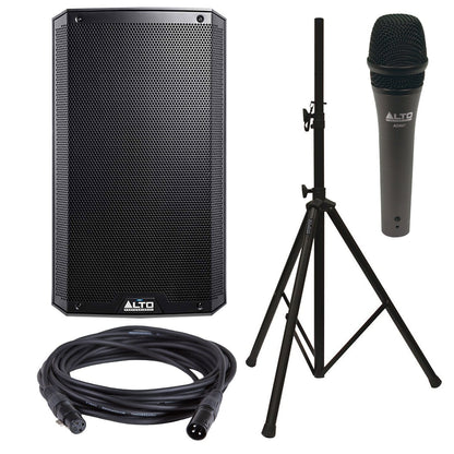 Alto Professional TS212 12-inch Powered Speaker and ADM7 Mic with Speaker Stand - PSSL ProSound and Stage Lighting