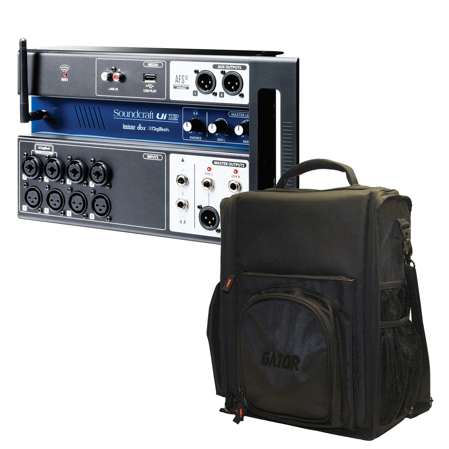 Soundcraft Ui12 Digital Mixer with Gator Bag - PSSL ProSound and Stage Lighting