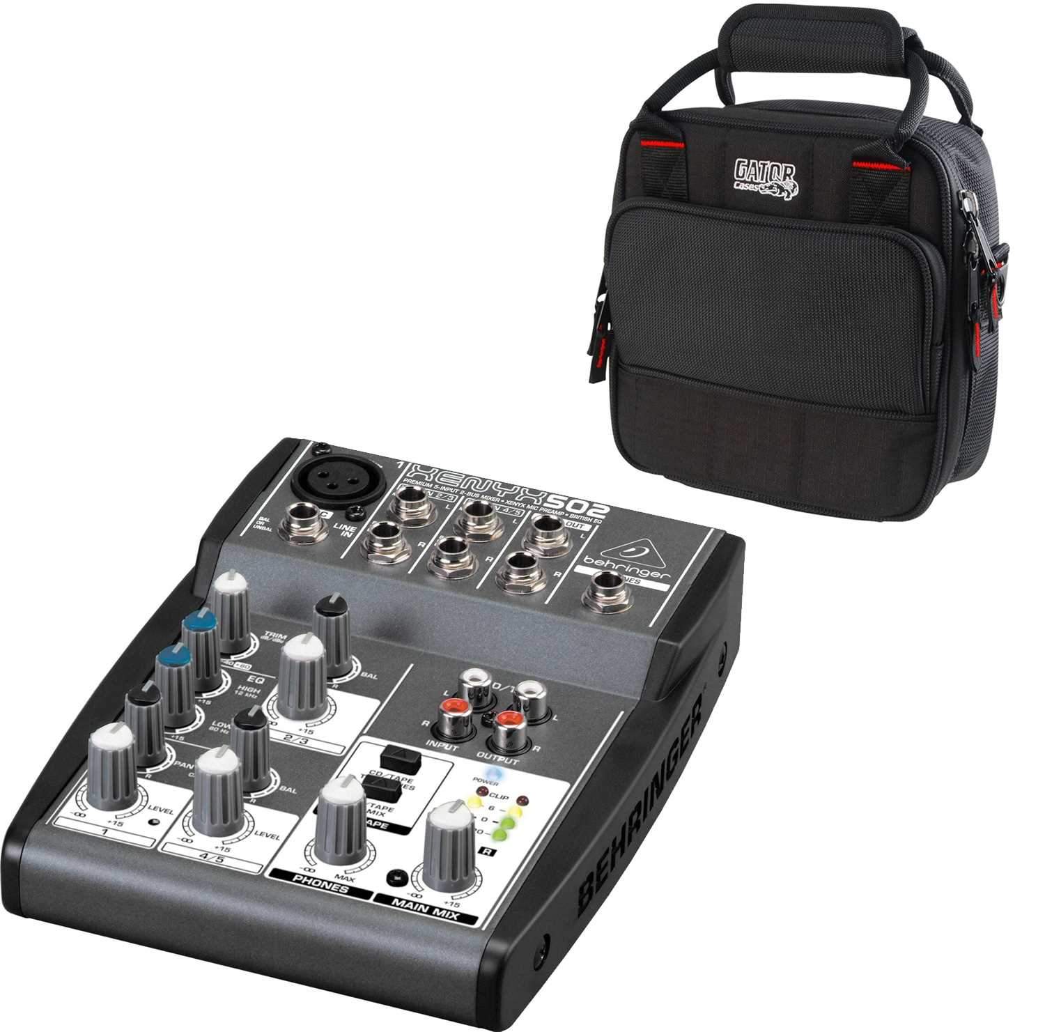 Behringer Xenyx 502 5-Input Audio Mixer with Gator Bag - PSSL ProSound and Stage Lighting
