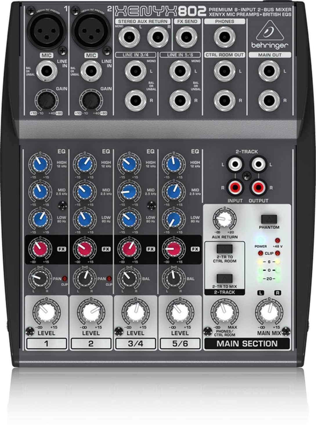 Behringer Xenyx 802 4-Channel Mixer with Gator Bag - PSSL ProSound and Stage Lighting