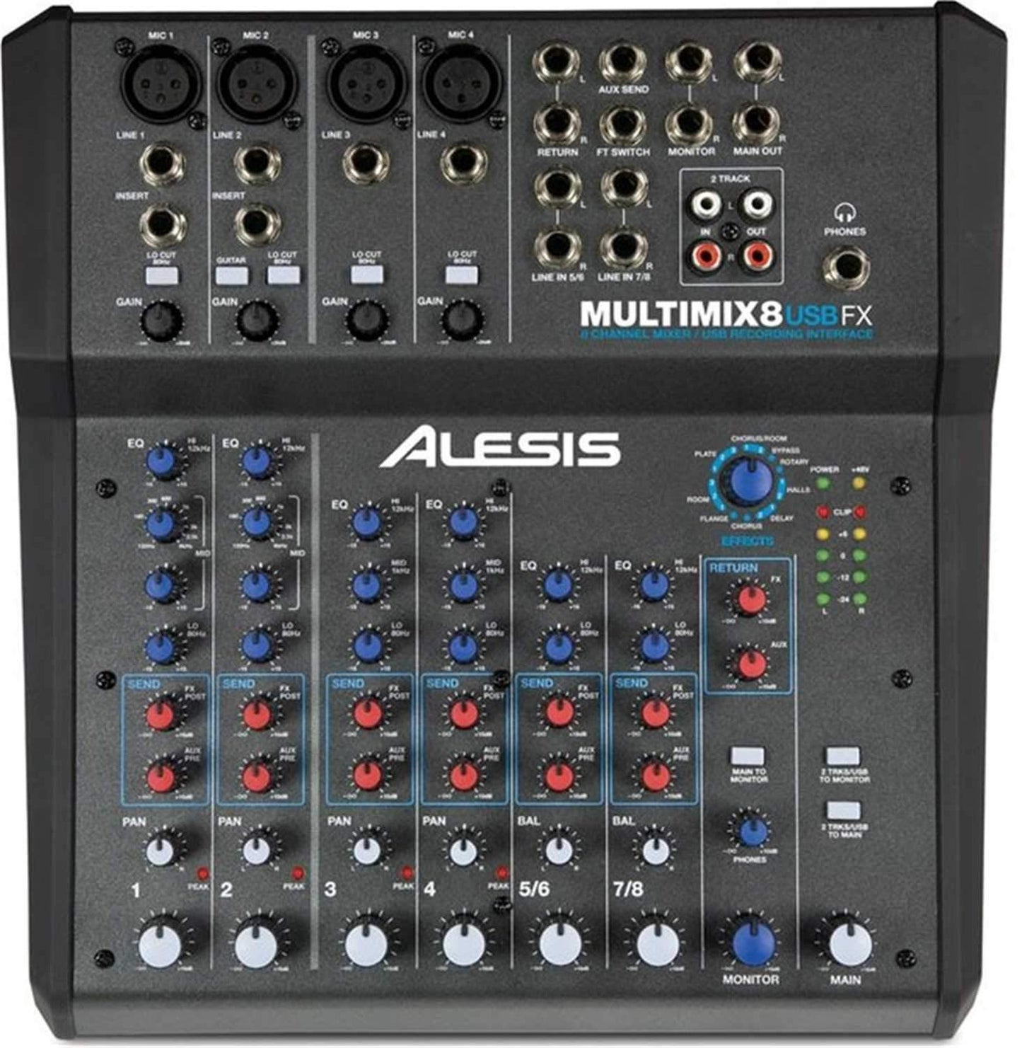 Alesis MultiMix-8-USB-FX 8-channel Mixer with Gator Bag - PSSL ProSound and Stage Lighting
