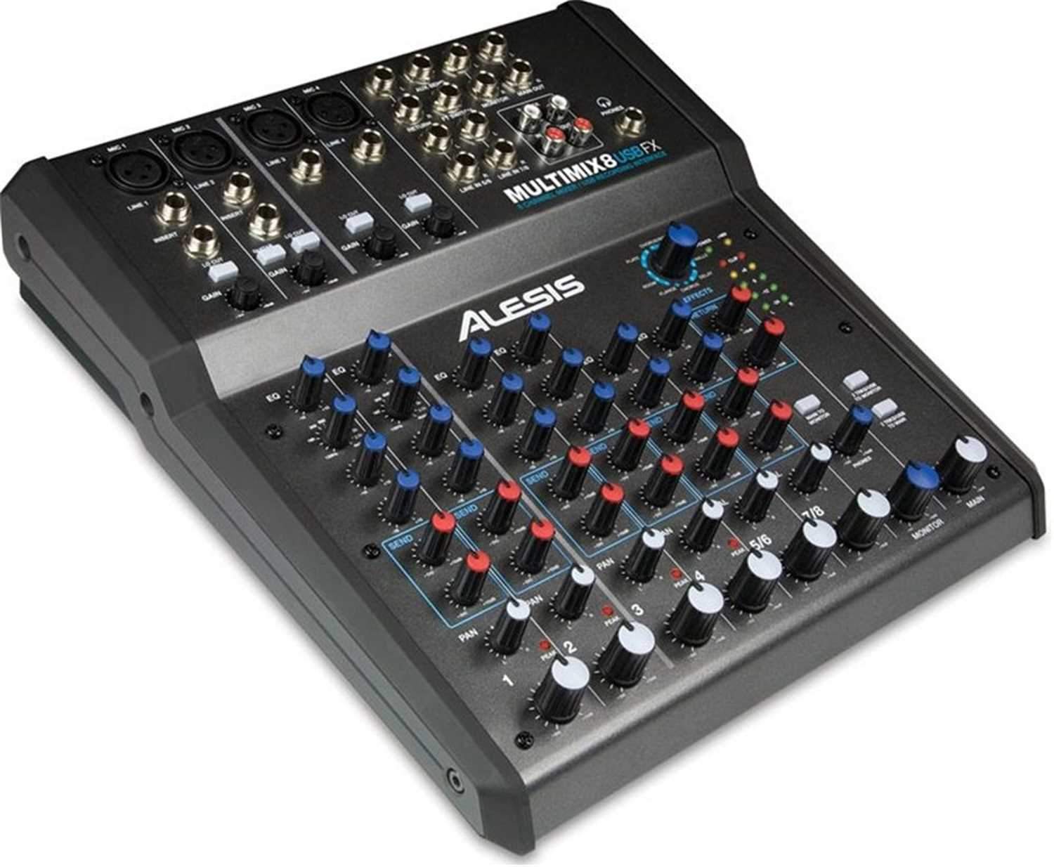 Alesis MultiMix-8-USB-FX 8-channel Mixer with Gator Bag - PSSL ProSound and Stage Lighting