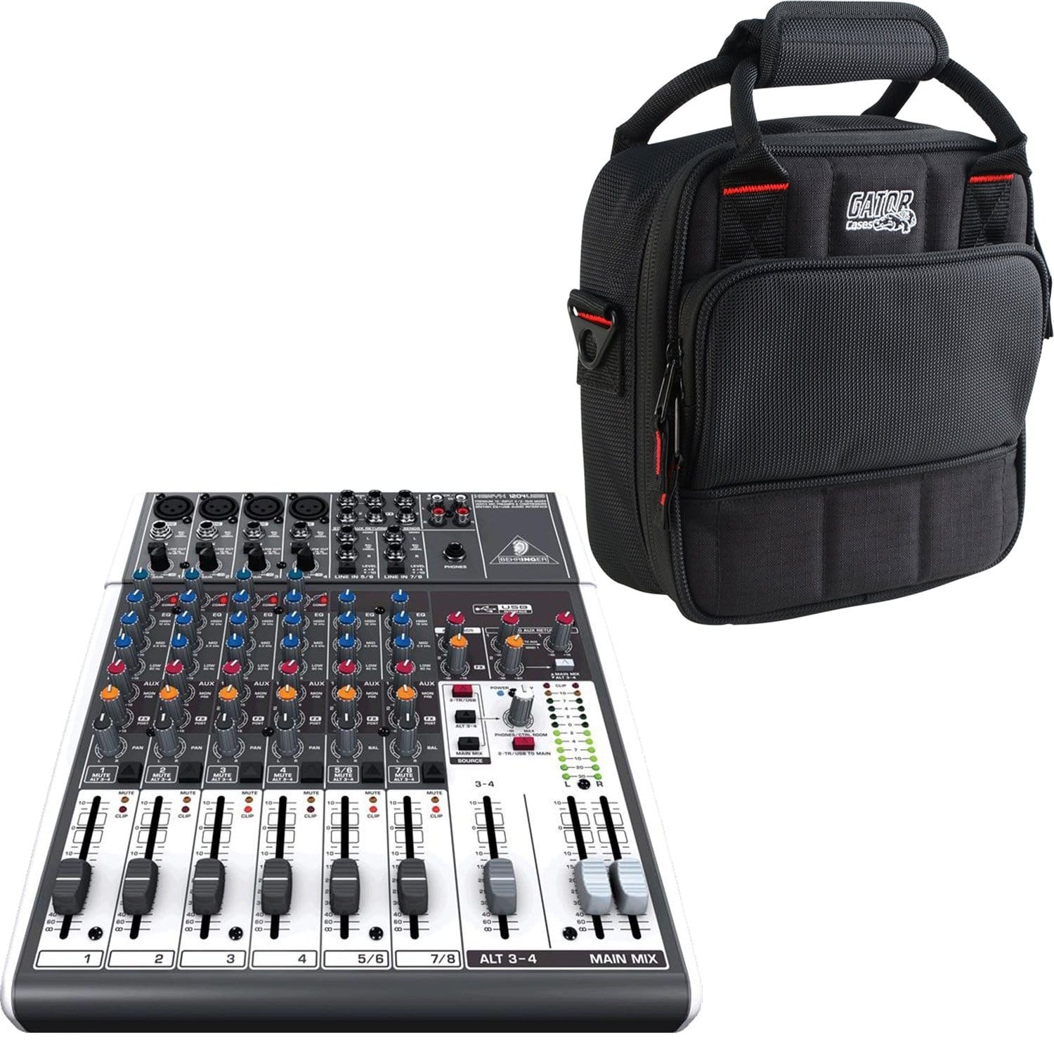 Behringer Xenyx USB 8 Channel Mixer with Gator Bag