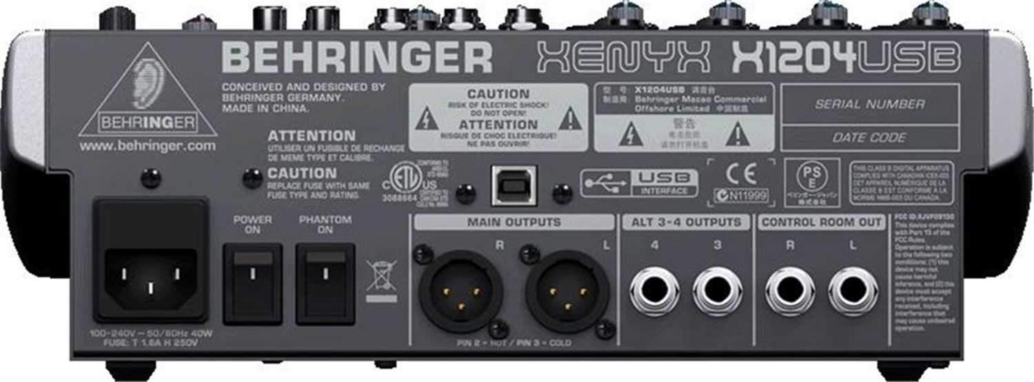 Behringer Xenyx QX1204USB 12-Input Audio Mixer with Gator Bag - PSSL ProSound and Stage Lighting