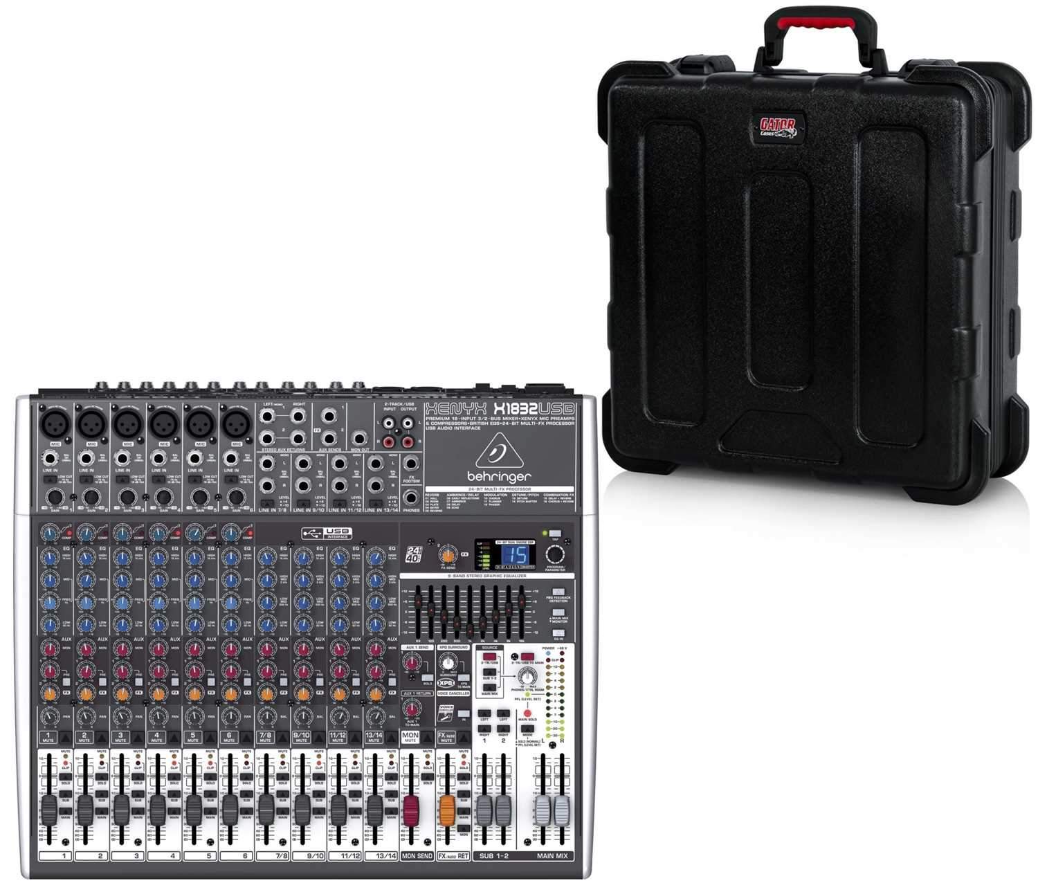 Behringer Xenyx X1832USB 18-Input Mixer with Gator Case - PSSL ProSound and Stage Lighting