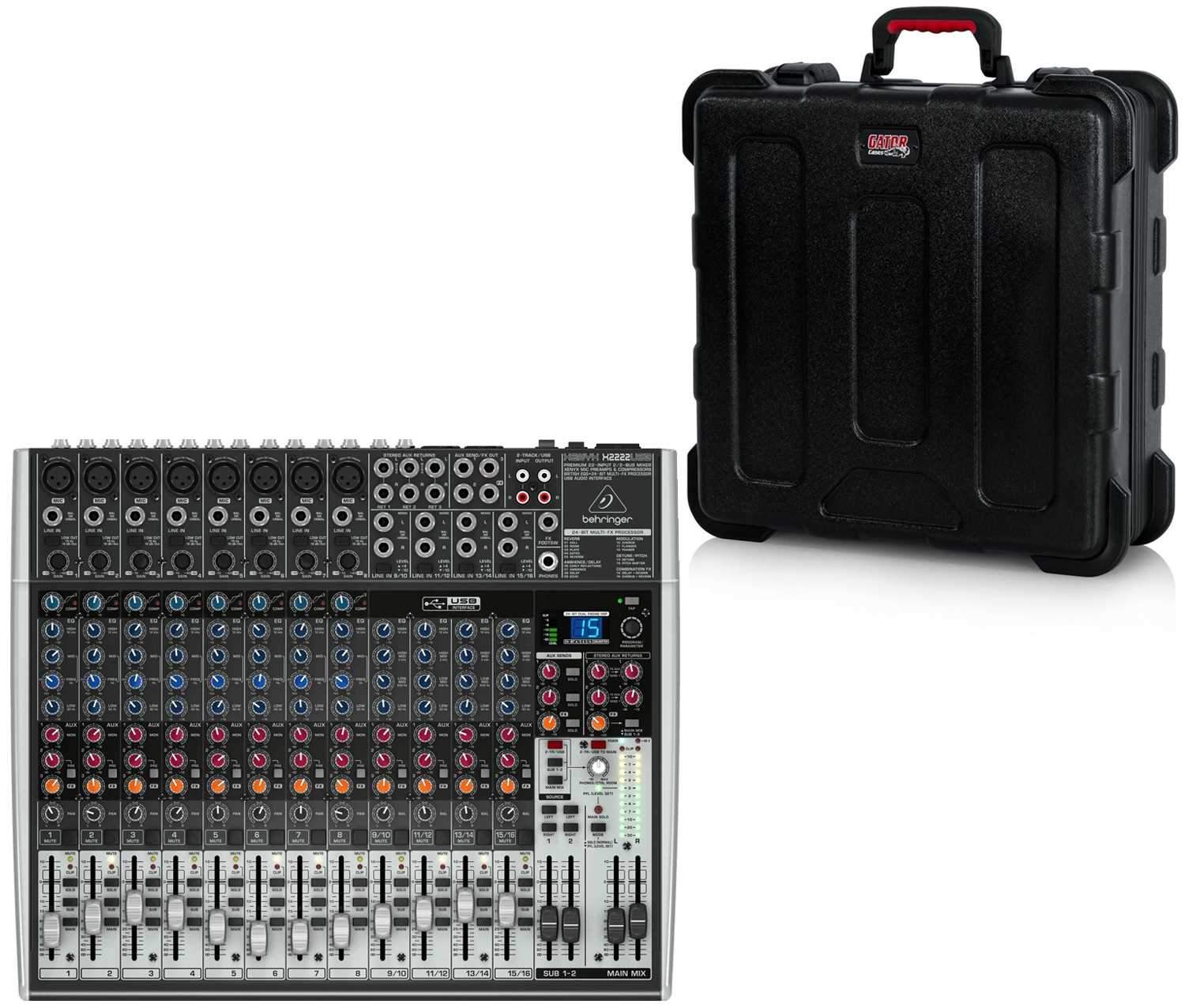 Behringer Xenyx X2222USB 22-Channel Mixer with Gator Case | PSSL ProSound and Stage