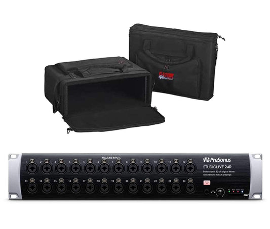 PreSonus StudioLive 24R Digital Rack Mixer with Gator Rolling Bag - PSSL ProSound and Stage Lighting