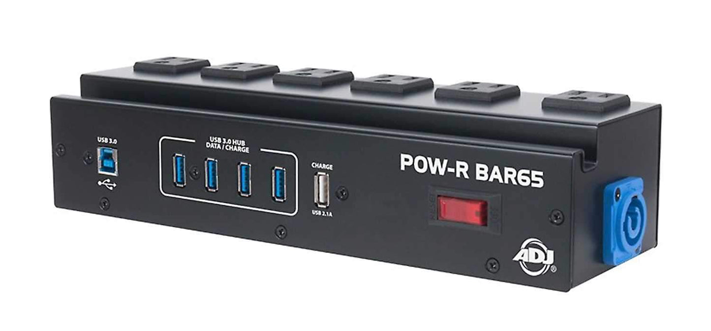 ADJ American DJ POW-R BAR65 Surge Protector with 4-port USB Hub - PSSL ProSound and Stage Lighting