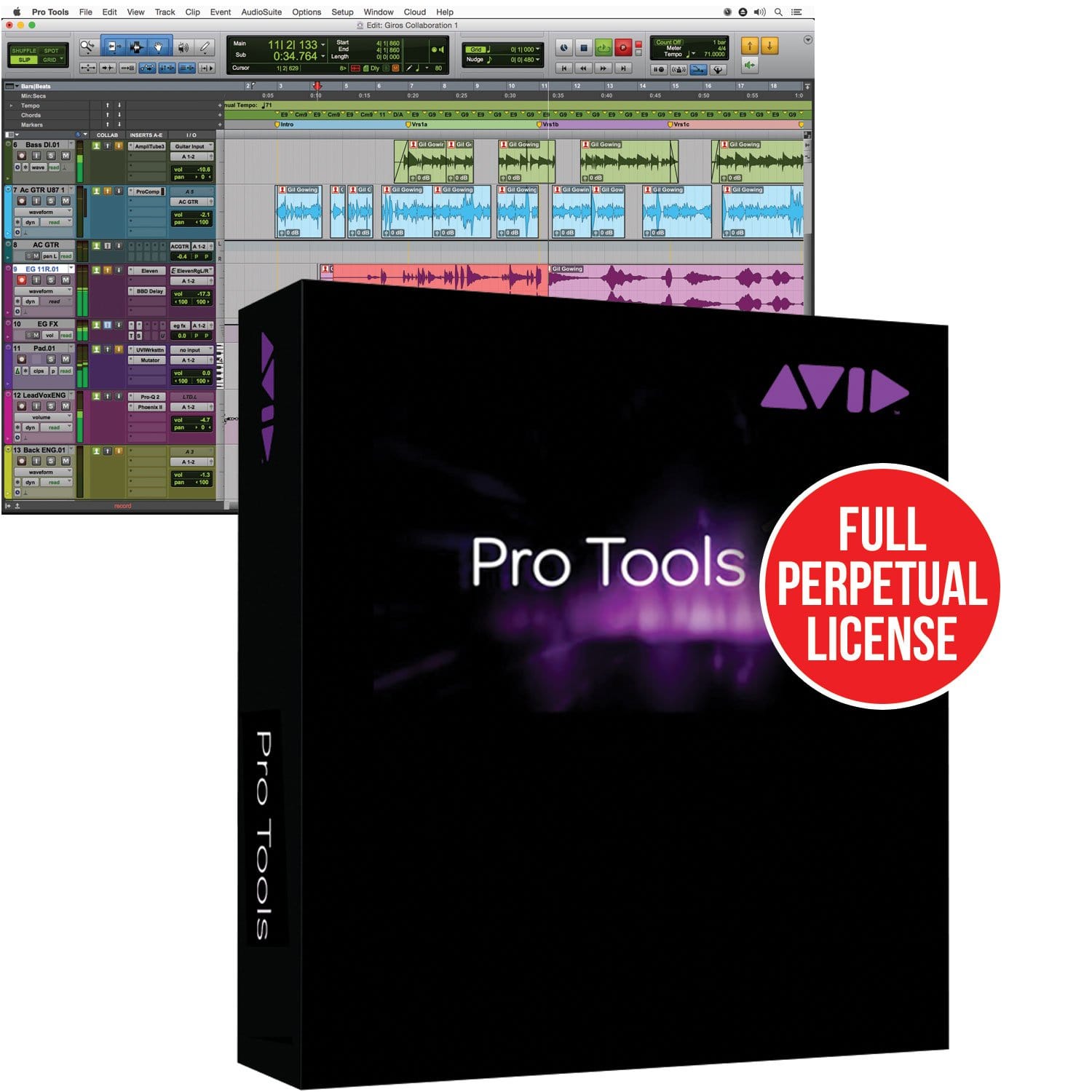 Avid Pro Tools Perpetual License with 1-Year Updates - PSSL ProSound and Stage Lighting