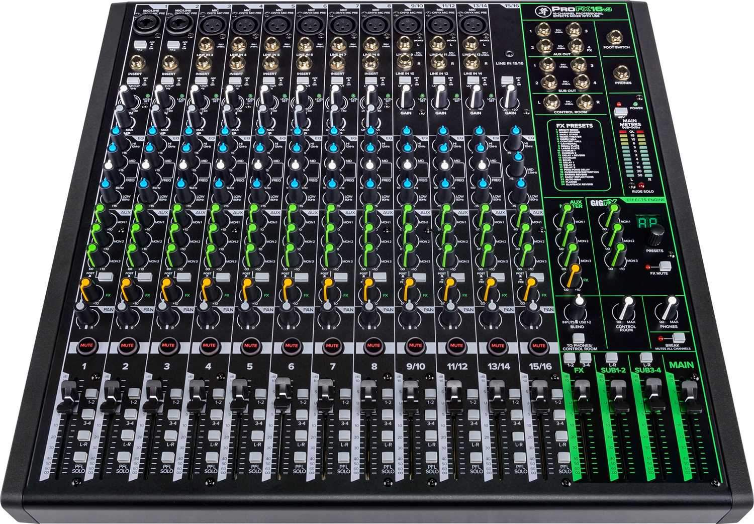 Mackie ProFX16v3 16-Channel 4-Bus Effects Mixer with USB - PSSL ProSound and Stage Lighting