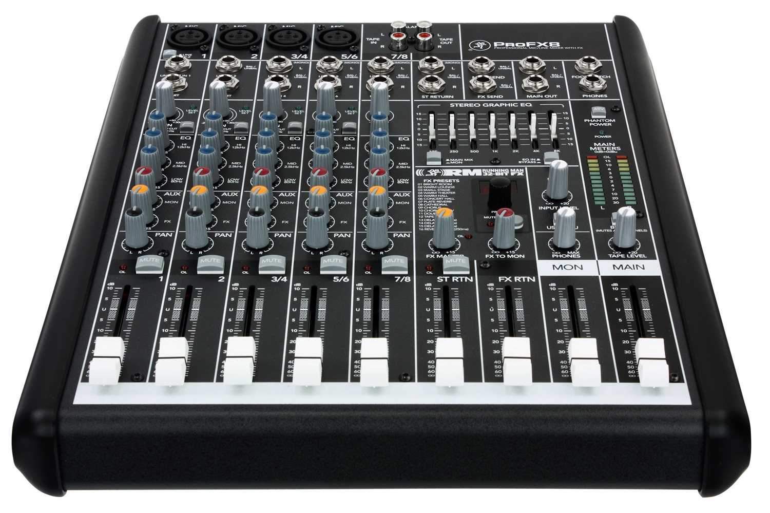 Mackie PROFX8 8 Ch Compact PA Mixer w USB Effects - PSSL ProSound and Stage Lighting