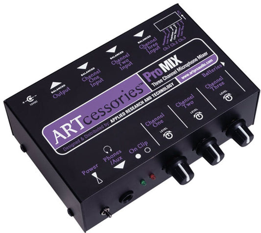 ART ProMix Three Channel Microphone Mixer - PSSL ProSound and Stage Lighting