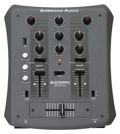 American Audio Q-D1-PRO Mixer with Memory Stick Slot - PSSL ProSound and Stage Lighting