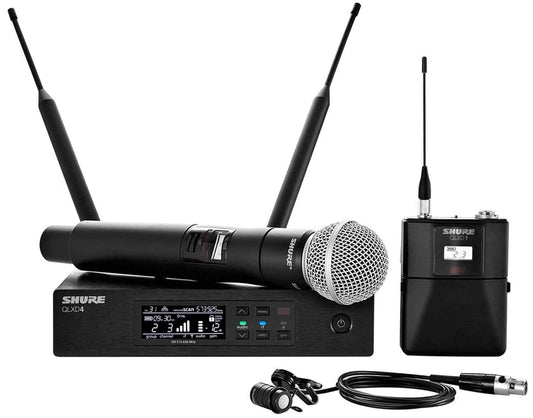 Shure QLXD Dual Wireless Mic WL185 Lav & SM58 G50 - PSSL ProSound and Stage Lighting