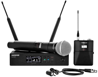Shure QLXD124/85 Dual Wireless System with WL185 Lavalier & SM58 Mic - PSSL ProSound and Stage Lighting