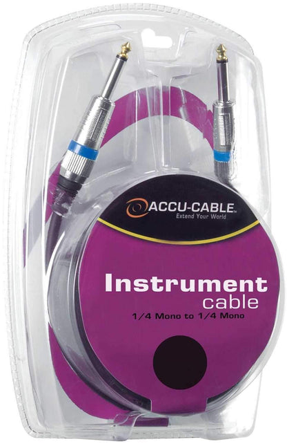 Accu-Cable QTR20 20 Ft 1/4-Inch (M) to 1/4-Inch (M) TS Instrument Cable - PSSL ProSound and Stage Lighting