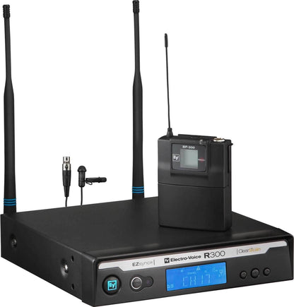 Electro-Voice R300-L-B Uni-Lapel Wireless System with Case - PSSL ProSound and Stage Lighting