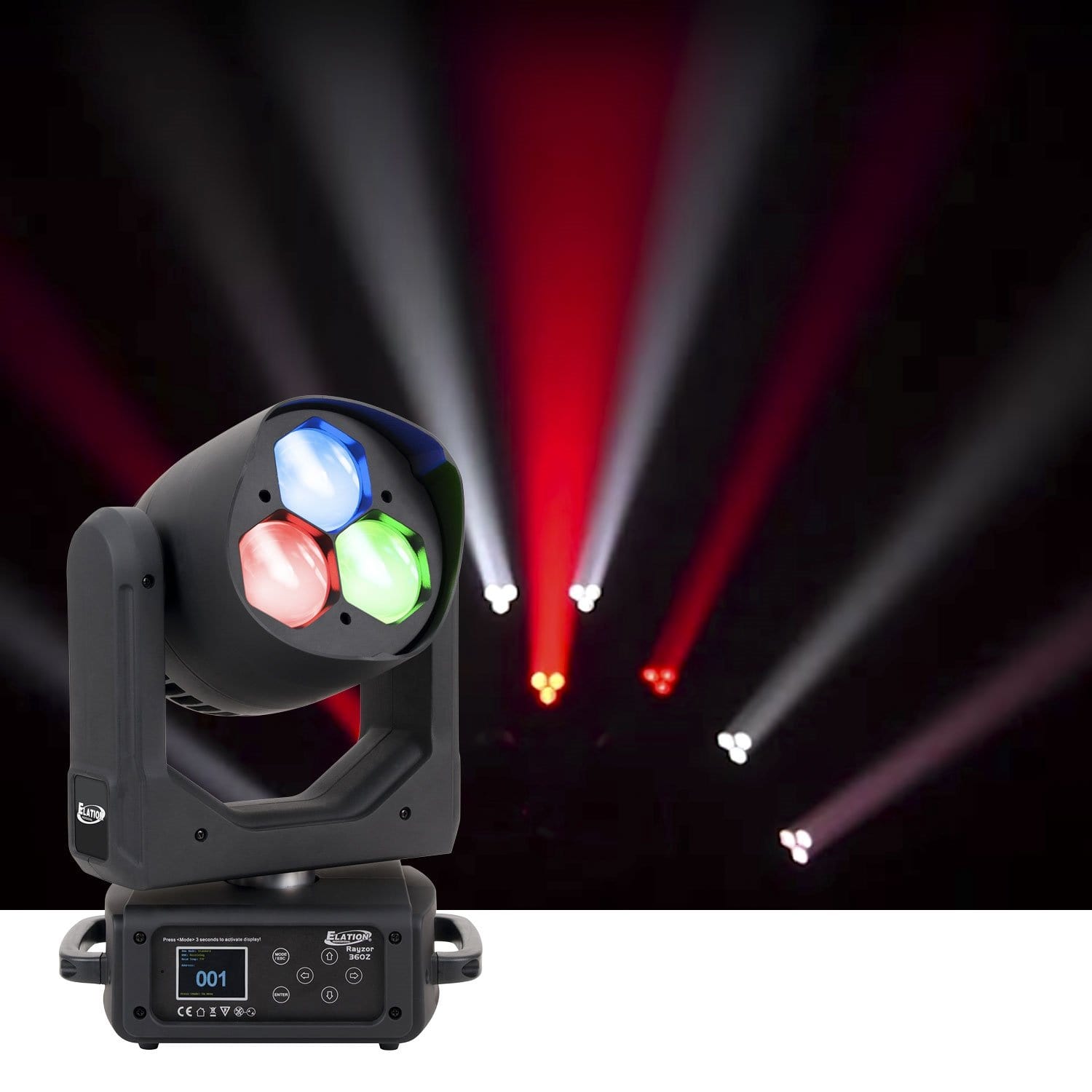 Elation Rayzor 360Z 3x60-Watt RGBW LED Moving Head Light - PSSL ProSound and Stage Lighting