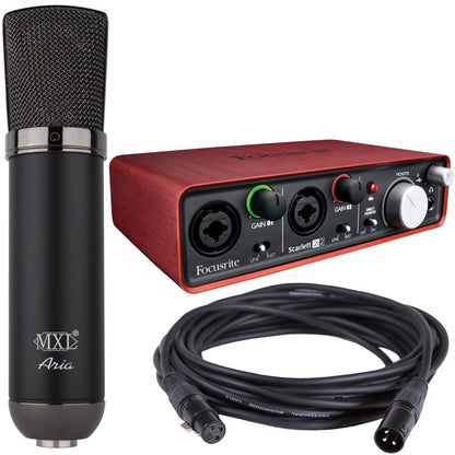Focusrite Scarlett 2i2 USB Audio Interface with MXL Aria Studio Mic - PSSL ProSound and Stage Lighting