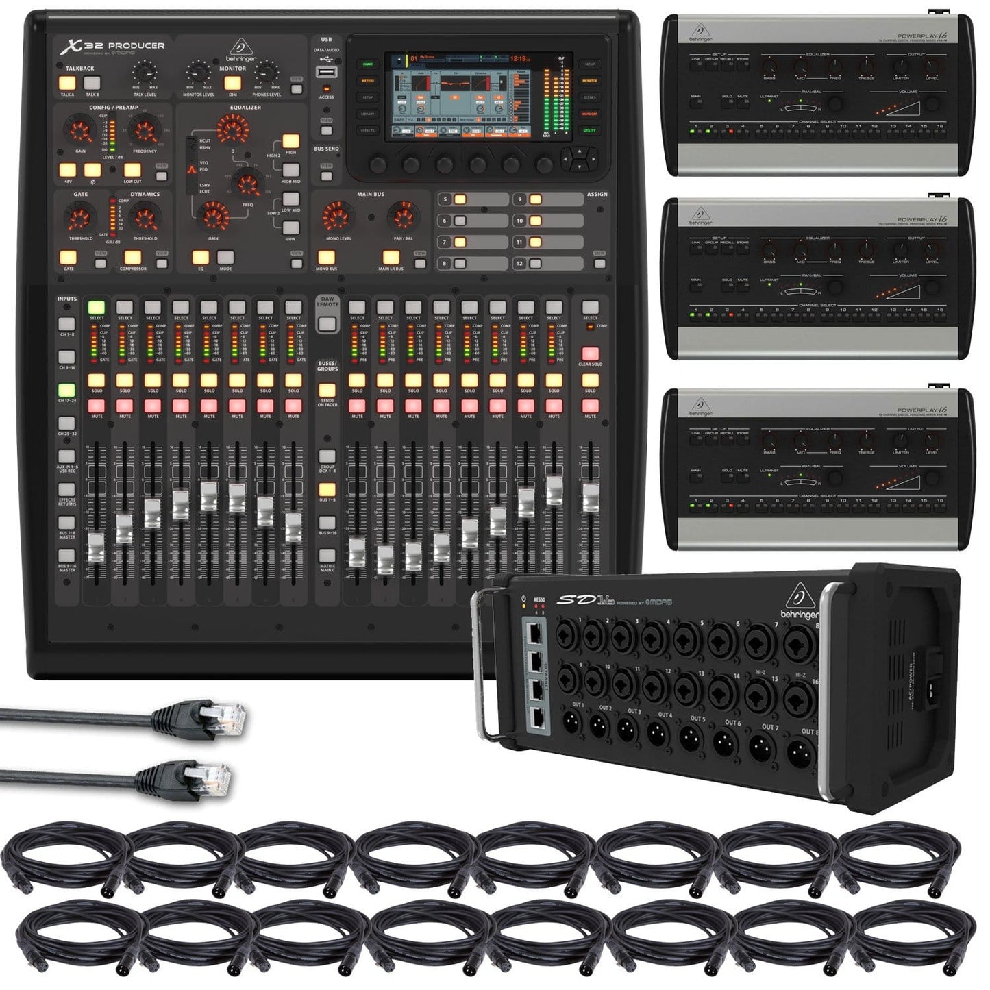 Behringer X32 Producer Digital Mixer Small Stage Package - PSSL ProSound and Stage Lighting