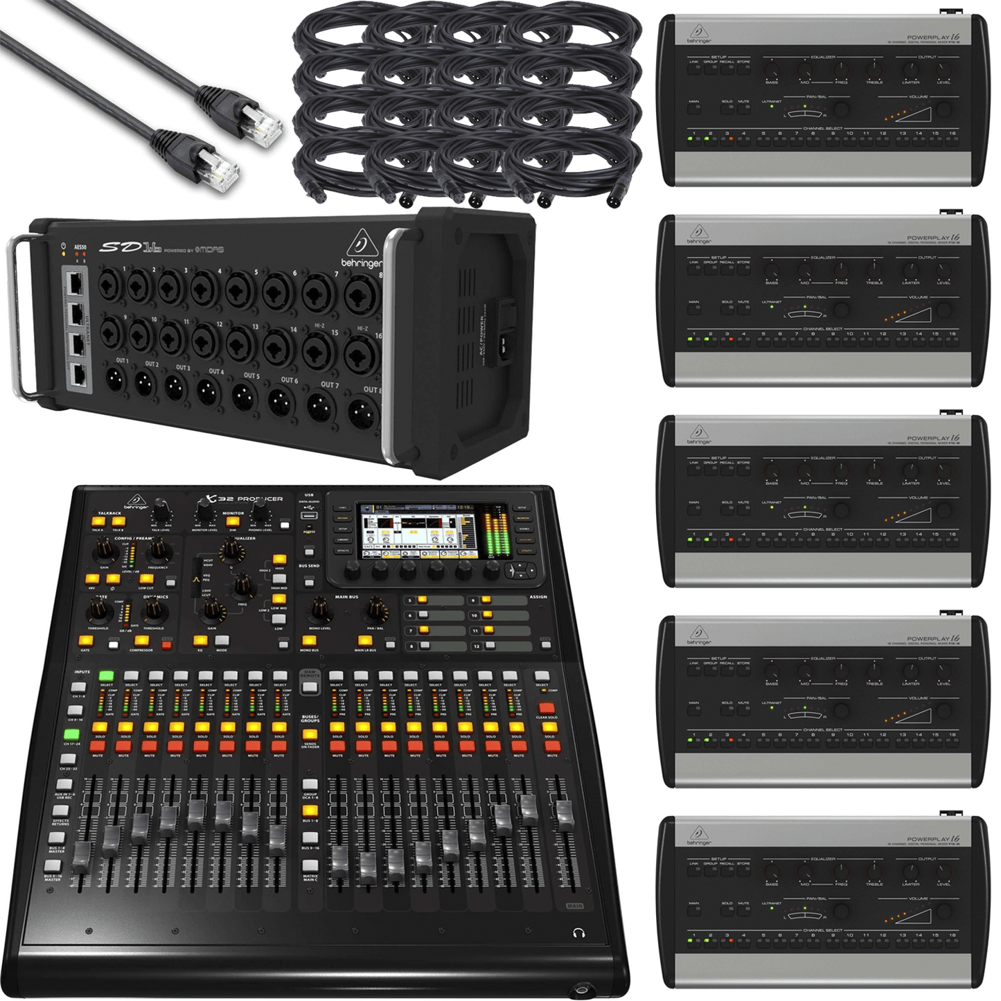Behringer X32 Producer Digital Mixer Large Stage Package - PSSL ProSound and Stage Lighting
