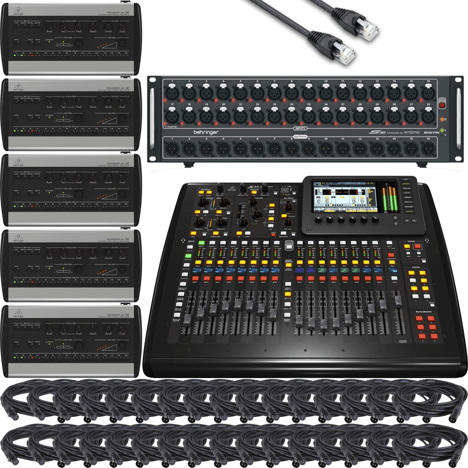 Behringer X32 Compact Digital Mixer XL Stage Package - PSSL ProSound and Stage Lighting