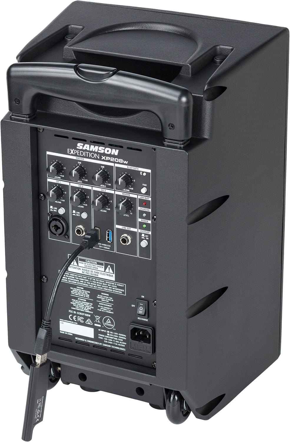 Samson SAXP208W Portable PA 200-Watts 2-Way 8-Inch Woofer w/ Bluetooth and Wireless HH Mic - PSSL ProSound and Stage Lighting