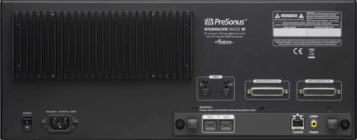 PreSonus RM32AI StudioLive 32-Channel Rackmount Digital Mixer - PSSL ProSound and Stage Lighting