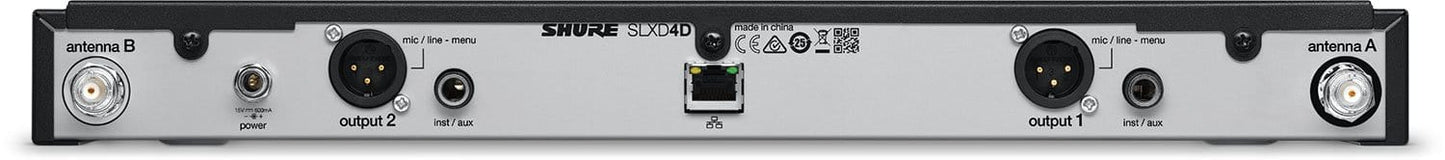 Shure SLXD4D G58 Dual-Channel Digital Wireless Receiver - PSSL ProSound and Stage Lighting
