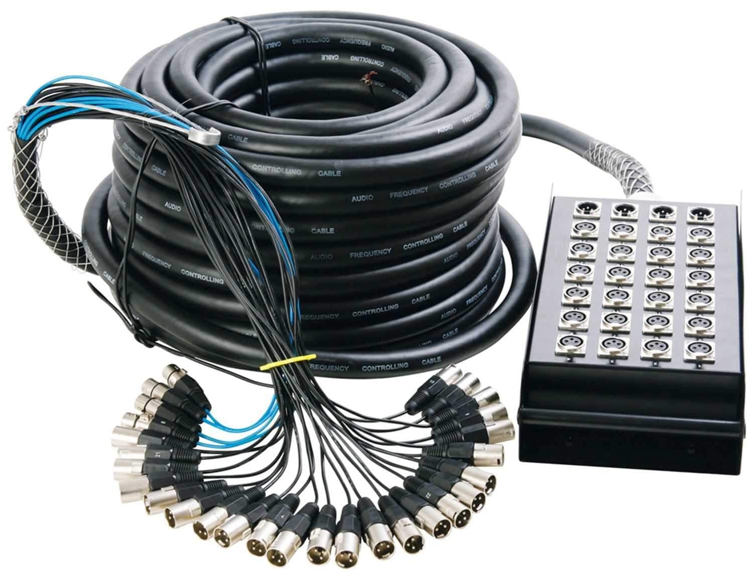 Cable Snake 100 Ft 28 Channel XLR 24 Sends 4 Ret - PSSL ProSound and Stage Lighting