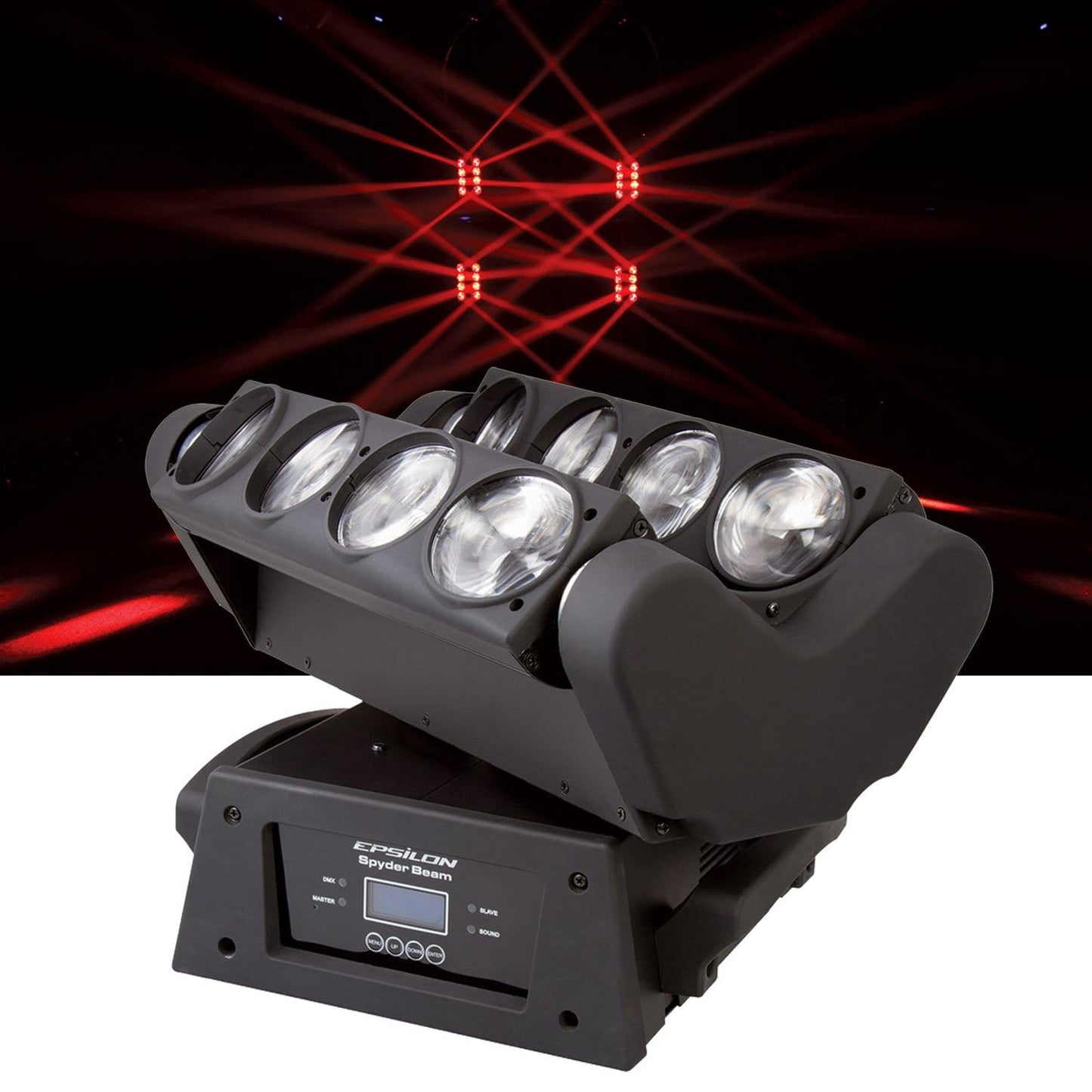 Epsilon Spyder Beam RGBW LED Double Moving Head Light - PSSL ProSound and Stage Lighting