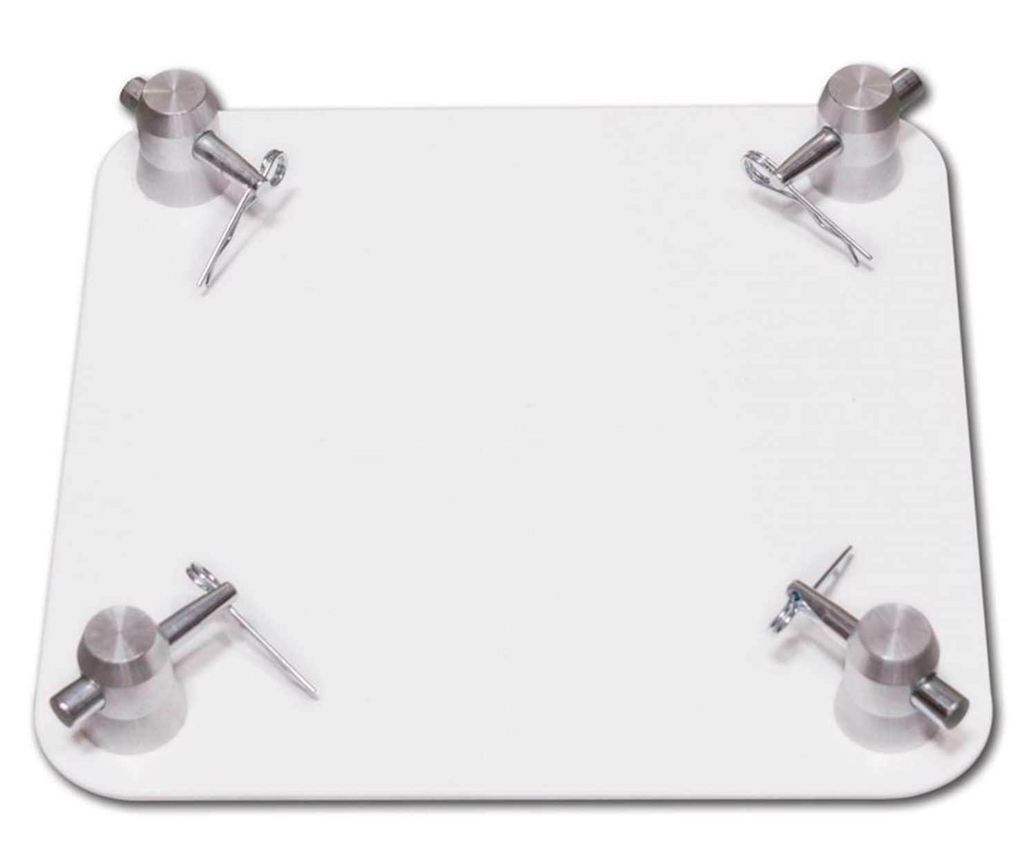 Global Truss SQ-4137 White Lighting Truss 1' x 1' F34 Base Plate - PSSL ProSound and Stage Lighting