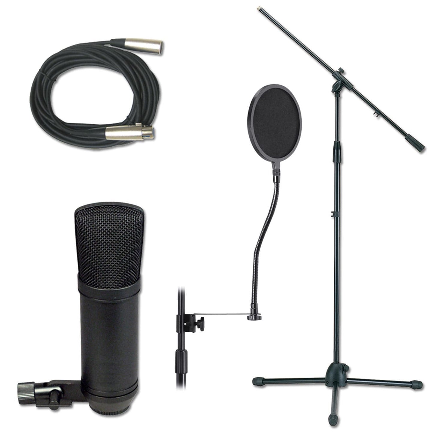 Economy Studio Microphone Stand And Cable Pack - PSSL ProSound and Stage Lighting