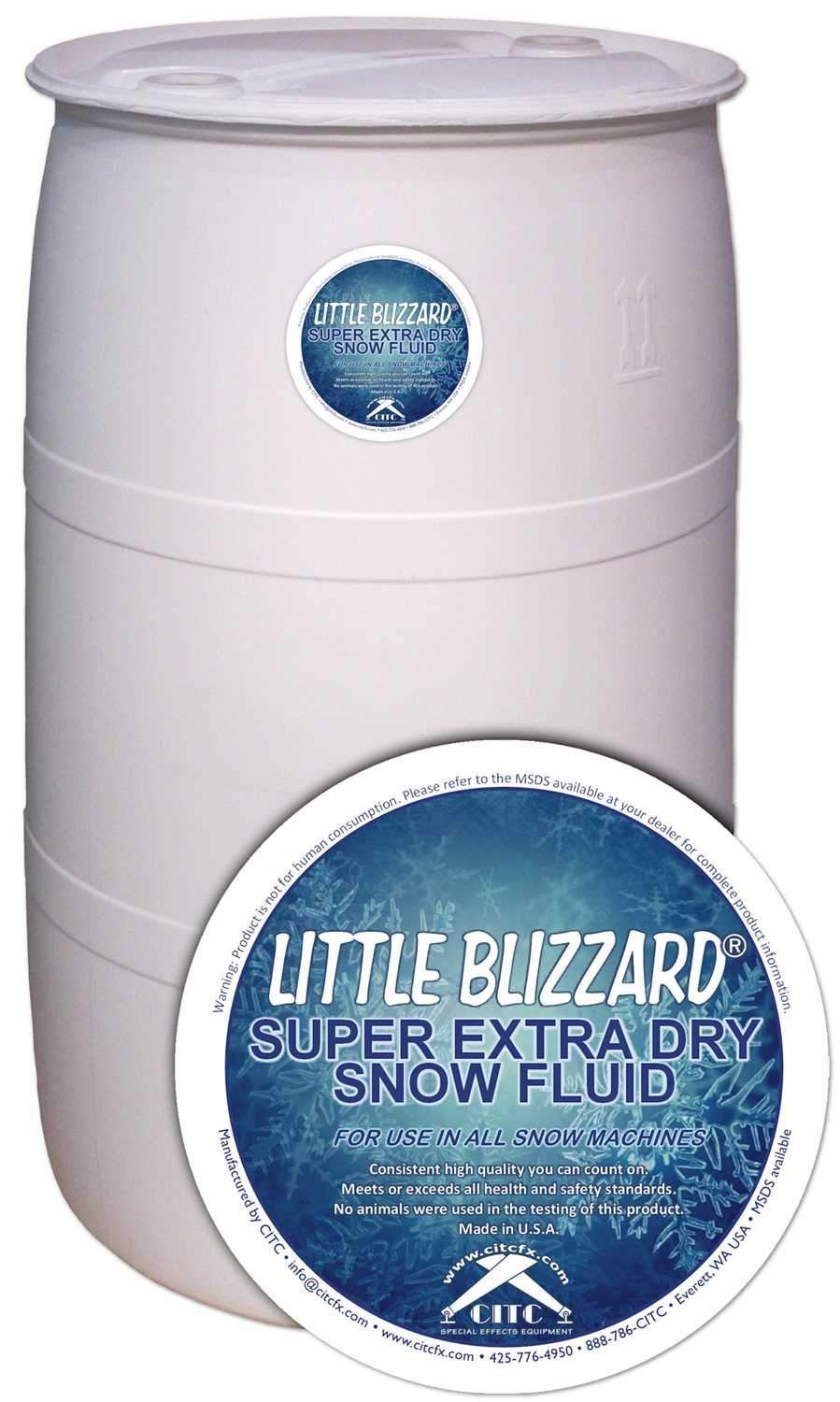 CITC Little Blizzard S Extra Dry Snow Fluid 55 Gallon - PSSL ProSound and Stage Lighting