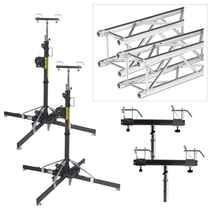 Global Truss ST-157 Crank Stand with F34 10-Foot Truss Pack - PSSL ProSound and Stage Lighting