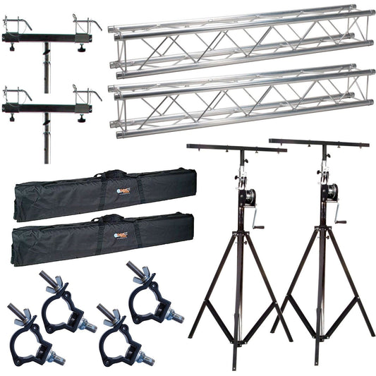 Global Truss ST-132 10 Ft F24 Lighting Truss Bridge with Bags & Clamps - PSSL ProSound and Stage Lighting