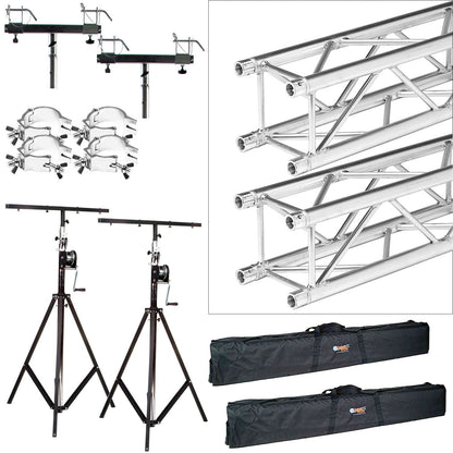 Global Truss ST-132 Stands with F34 10-Foot Truss plus Bags & Clamps - PSSL ProSound and Stage Lighting