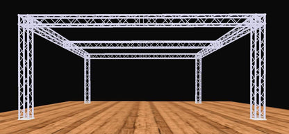 Global Truss 20 Ft x 20 Ft F34 Truss Display Booth with Center Beam - PSSL ProSound and Stage Lighting